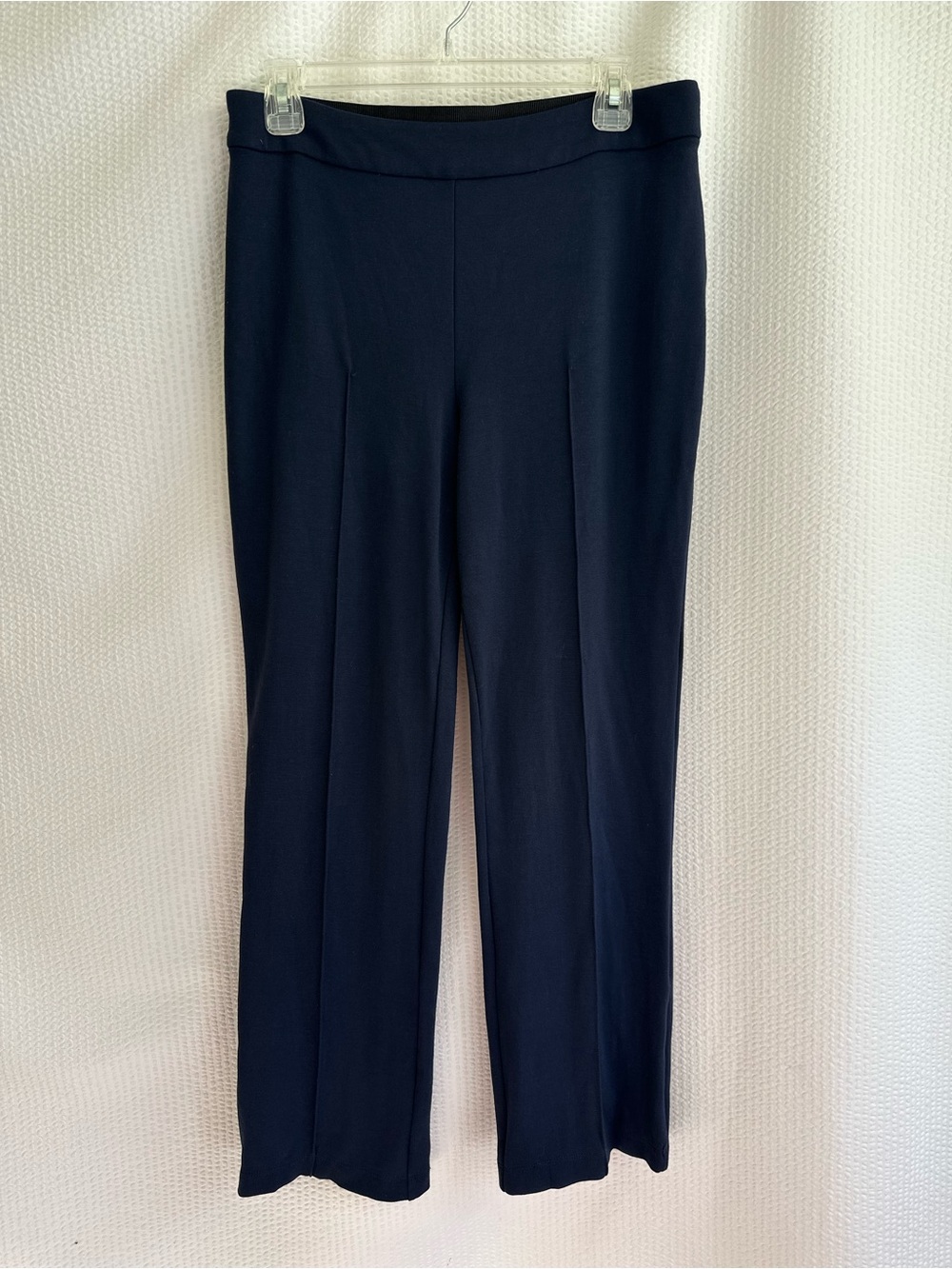 Per Se by Carlisle Navy Pull-On Career Pants Women’s Size 10 Straight Leg